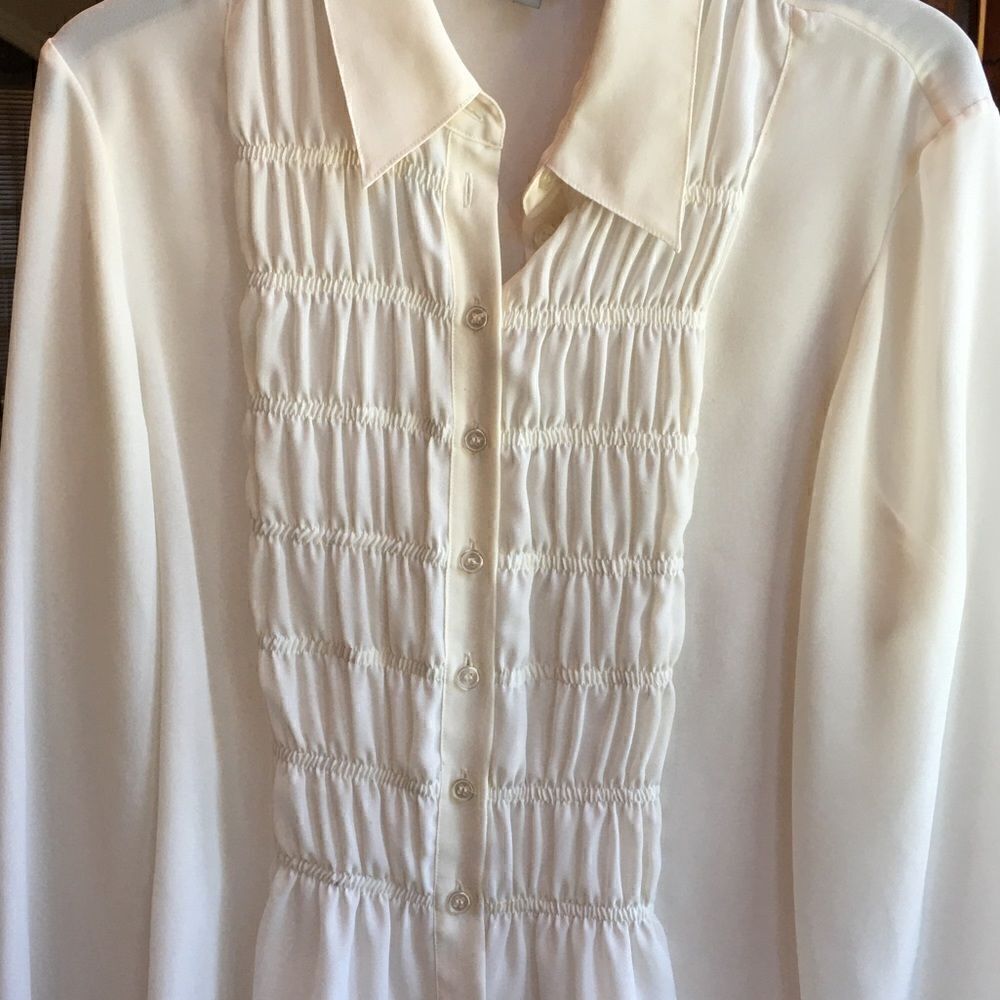 BEAUTIFUL BLOUSE w Elastic Ruffled Cuffs - Picture 8 of 8
